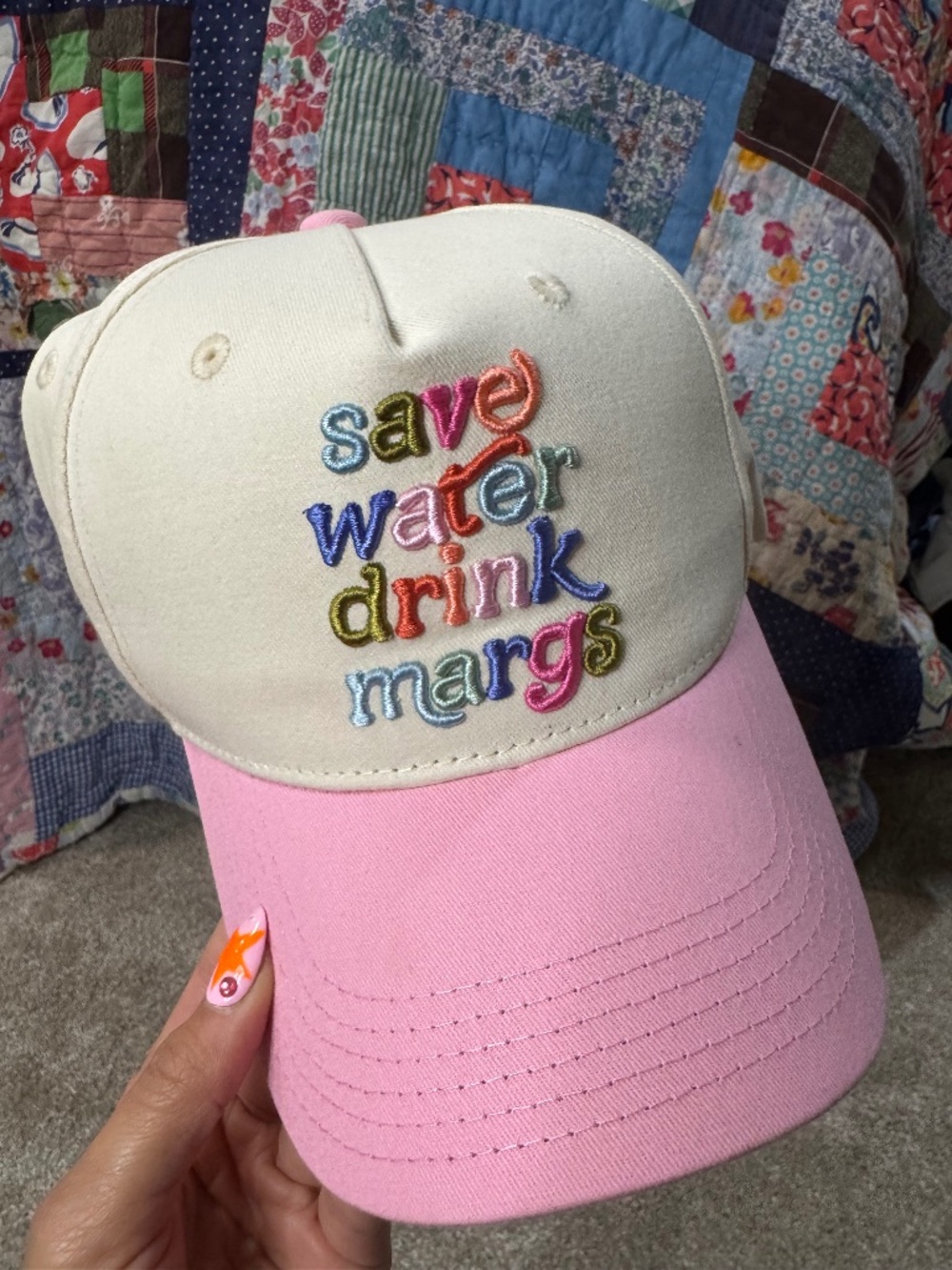 save water drink margs trucker hat